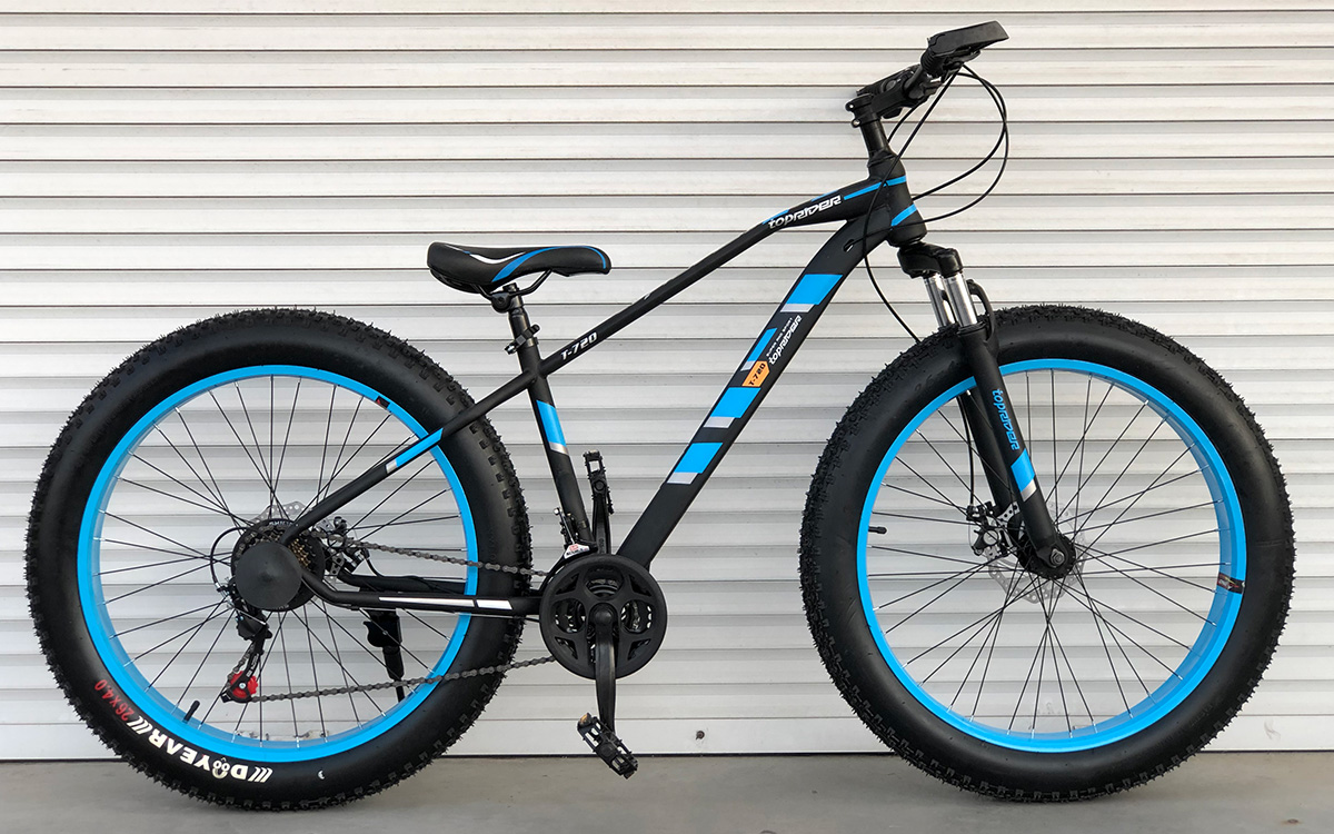 Фотография Велосипед Toprider Fat 720 26" (2021) размер M, Синий
